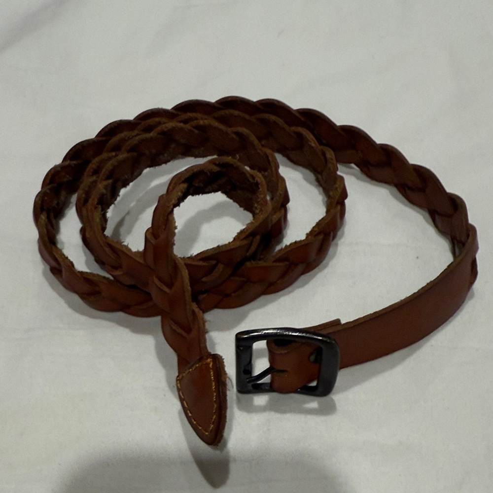 J. Crew Tan Braided Leather Belt